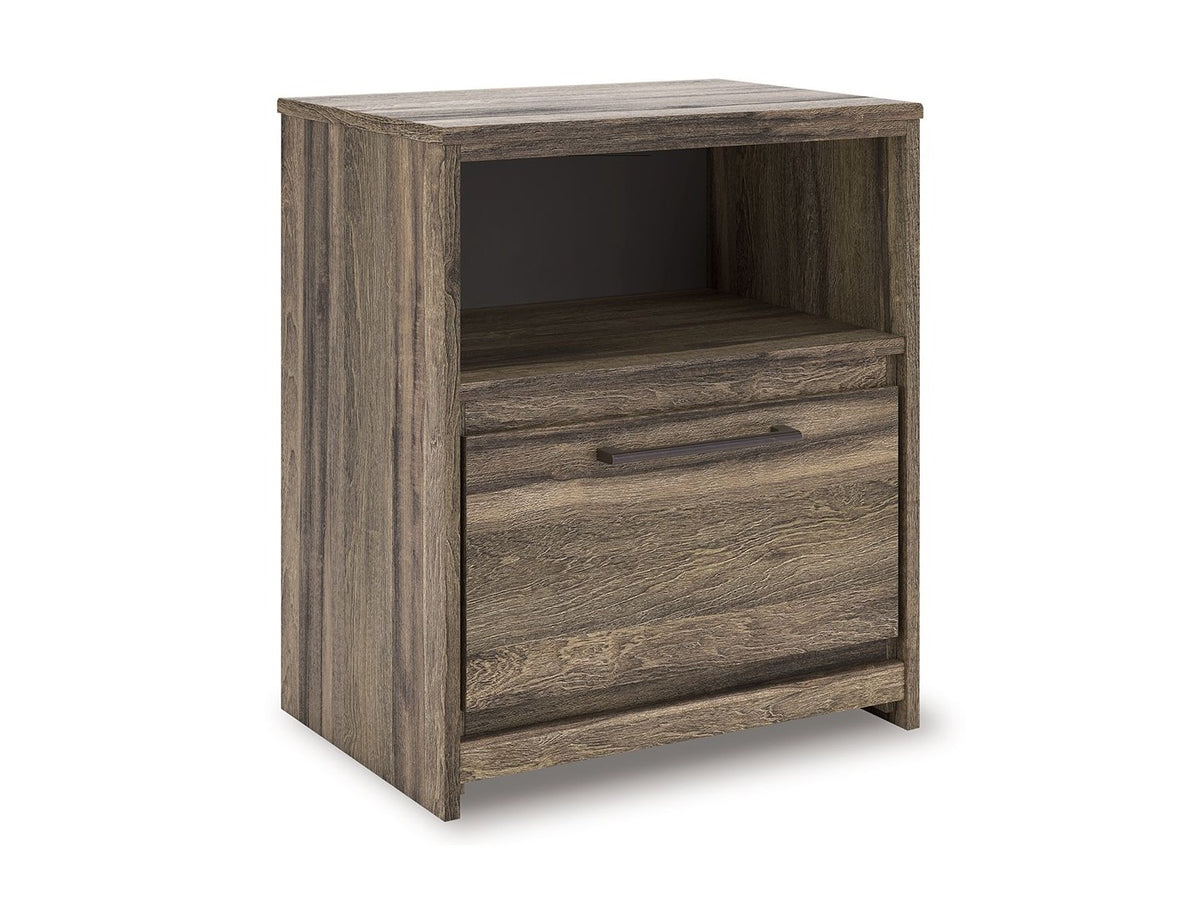 Elbrim - One Drawer Night Stand - Brown