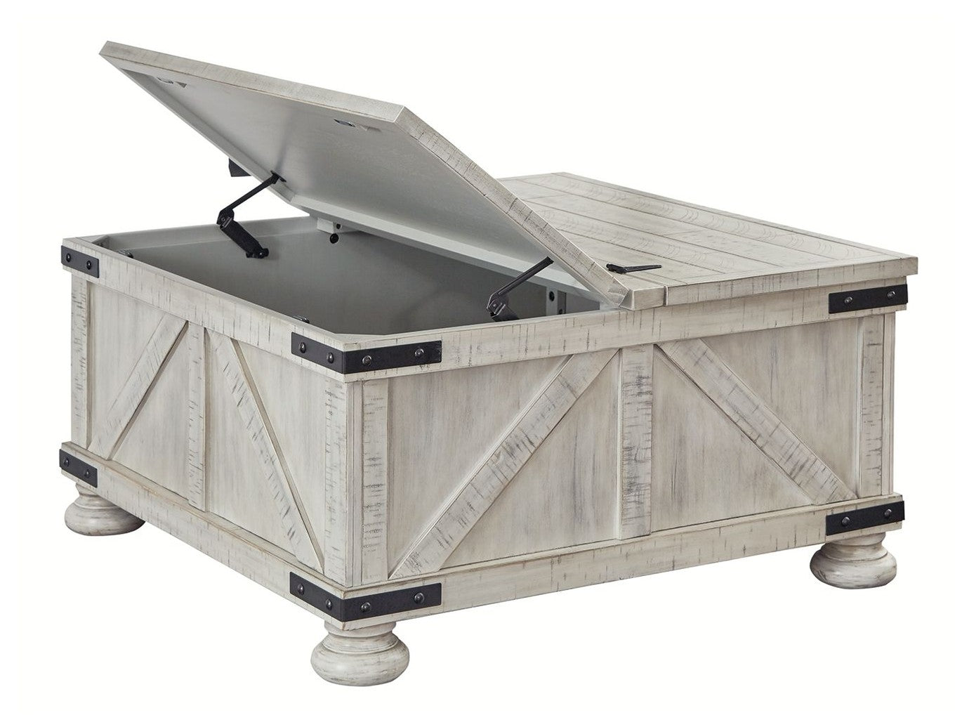 Carynhurst - Cocktail Table with Storage - Whitewash