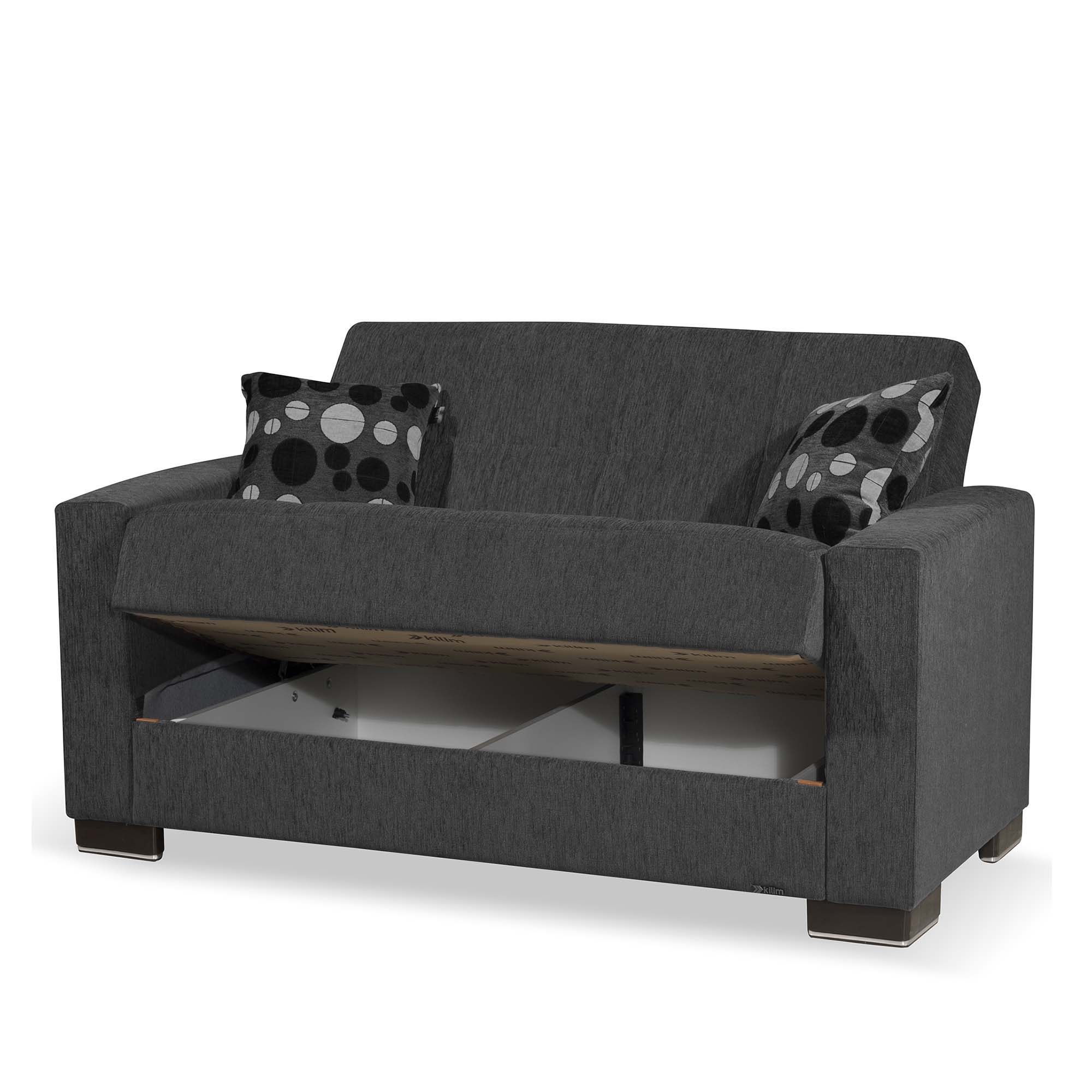 Ottomanson Armada - Upholstered Convertible Loveseat With Storage - Chenille