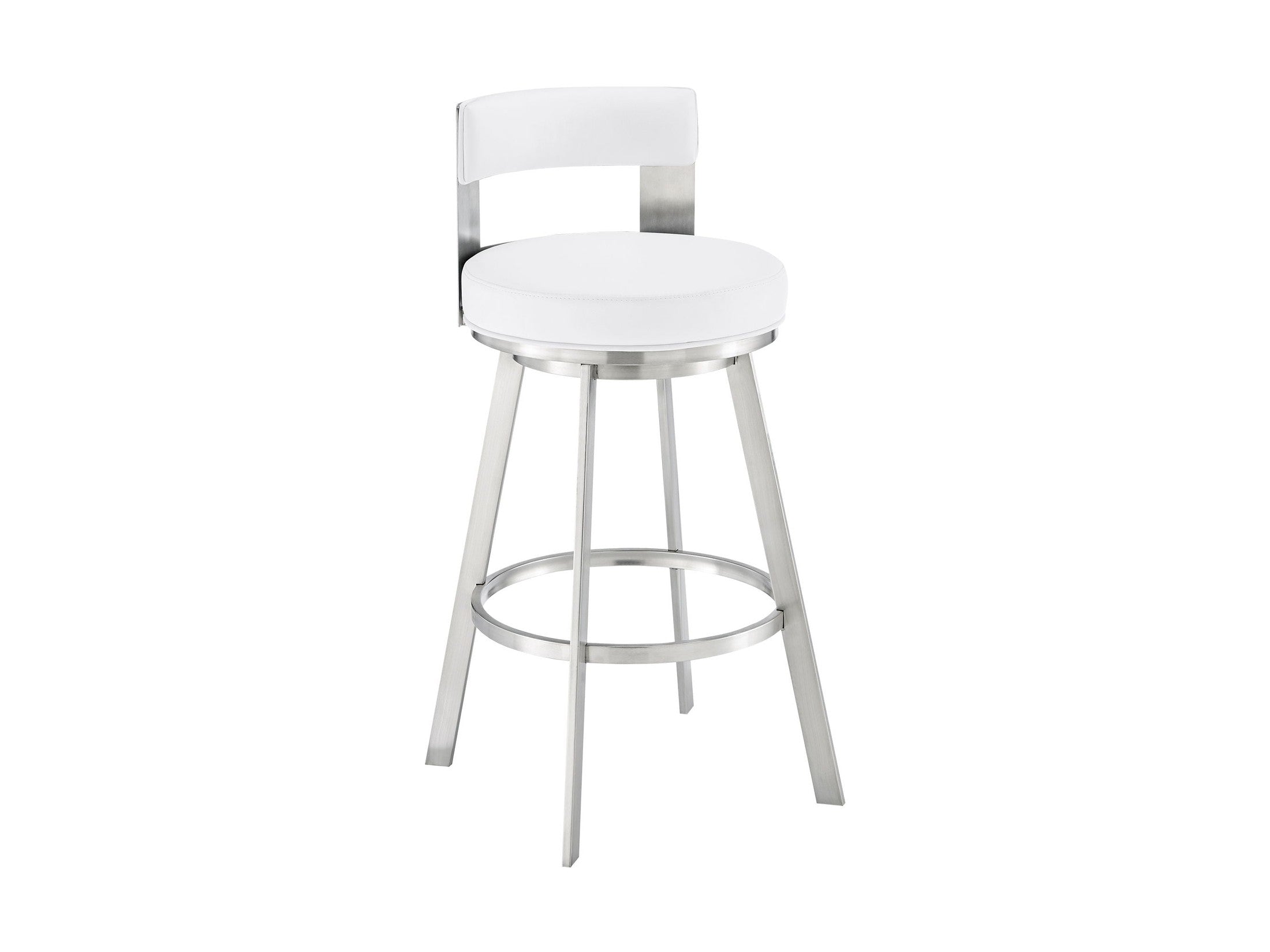 Flynn - Swivel Bar Stool - Brushed Steel