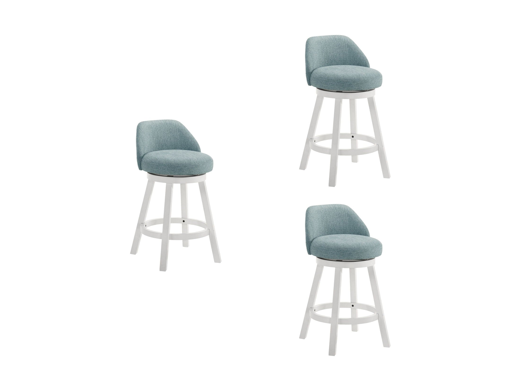 Erika - Modern Transitional Swivel Wood Counter Height Kitchen Bar Stool