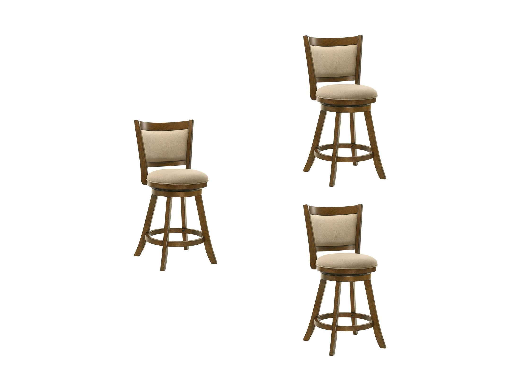 Aiden - Modern Farmhouse Swivel Wood Counter Height Kitchen Bar Stool