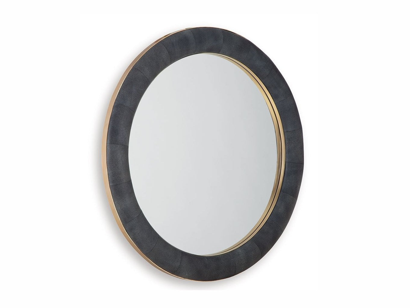 Corinsworth - Accent Mirror - Charcoal / Brass Finish