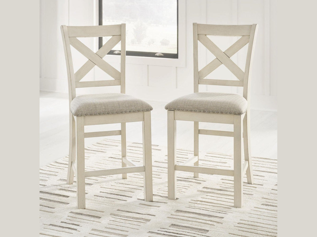 Robbinsdale - Upholstered Barstool (Set of 2) - Antique White
