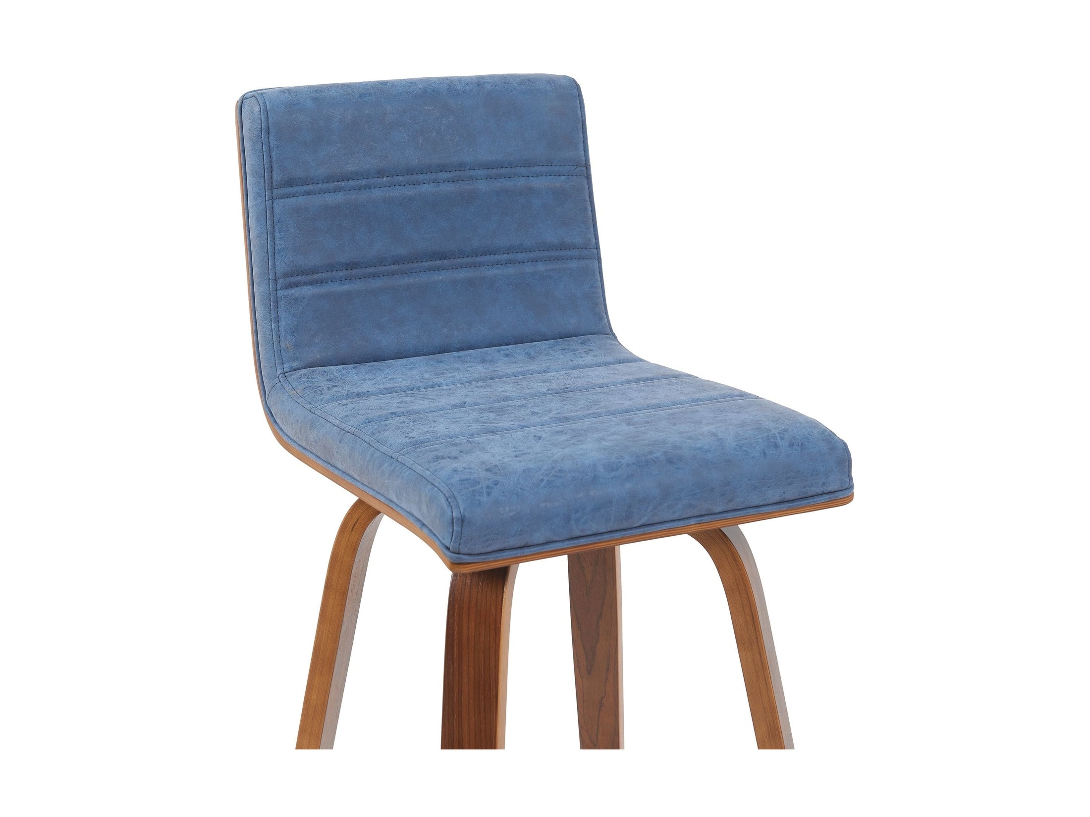 Vienna - Modern Counter Height Swivel Bar Stool - Walnut Finished Wood Frame