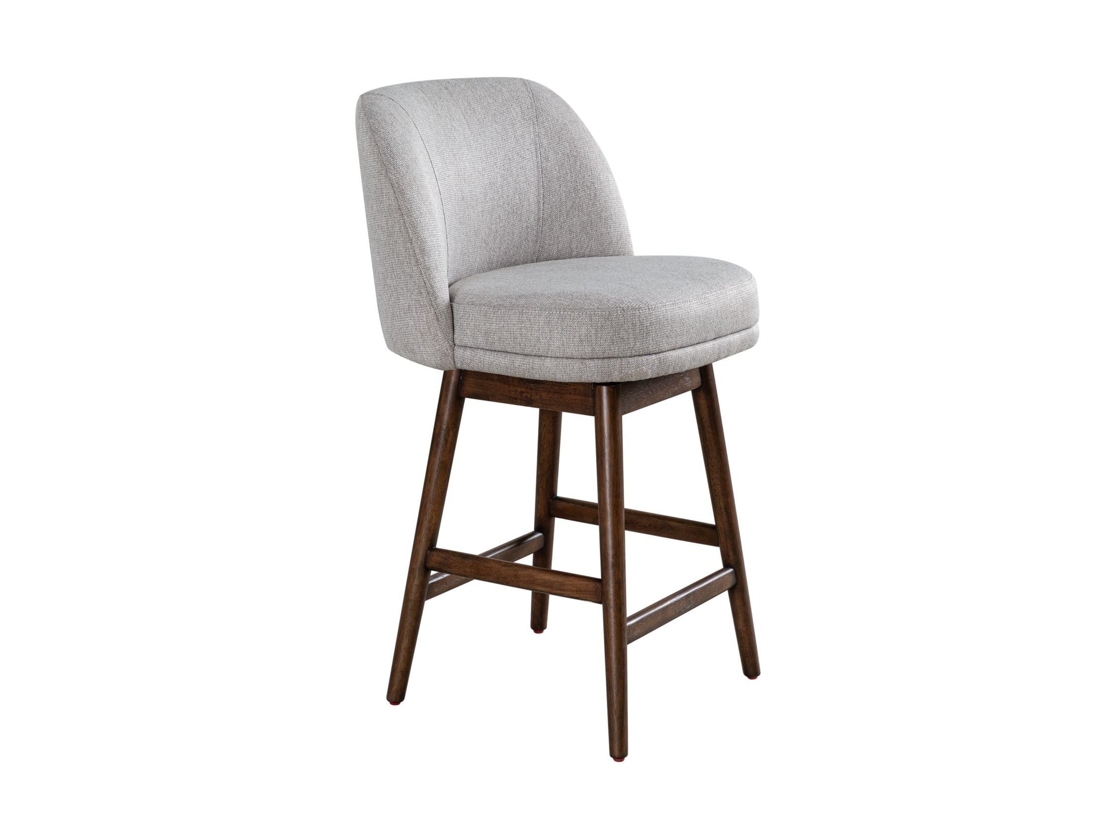 Sadie - Solid Wood Upholstered 26" Counter Height Swivel Barstool