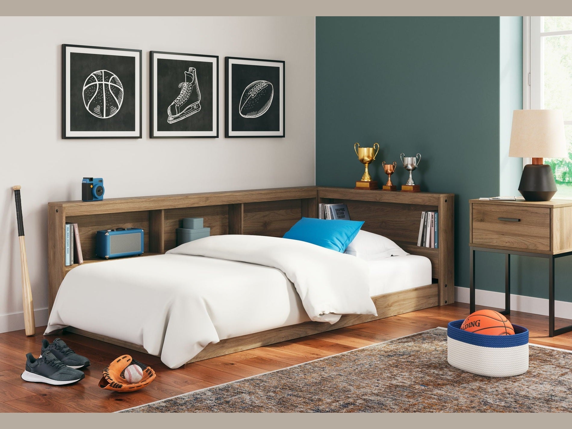 Deanlow - Bookcase Storage Bed