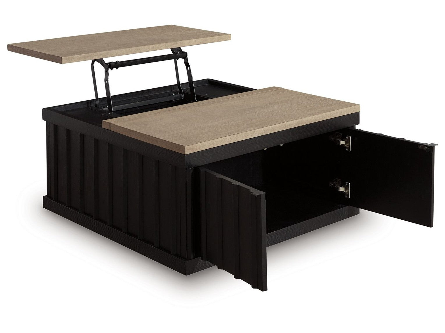 Rylandyn - Lift Top Cocktail Table - Black / Light Brown