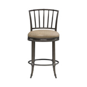 Vince - Commercial Grade Steel Frame Faux Leather Upholstered Swivel Counter Height Barstool