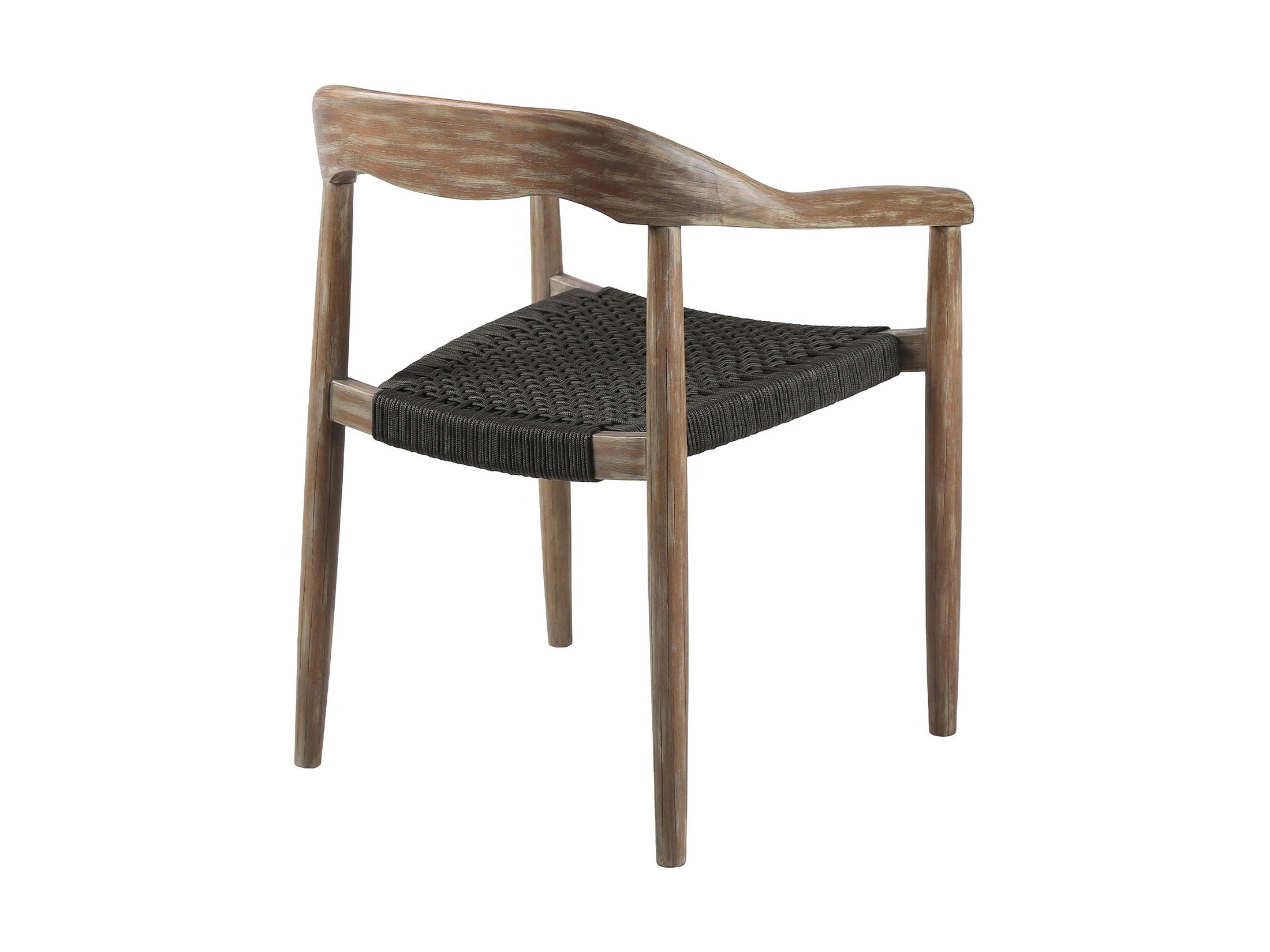 Santo - Indoor / Outdoor Stackable Dining Chair (Set of 2) - Eucalyptus / Charcoal