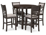 Langwest - Dining Room Counter Table Set (Set of 5) - Brown