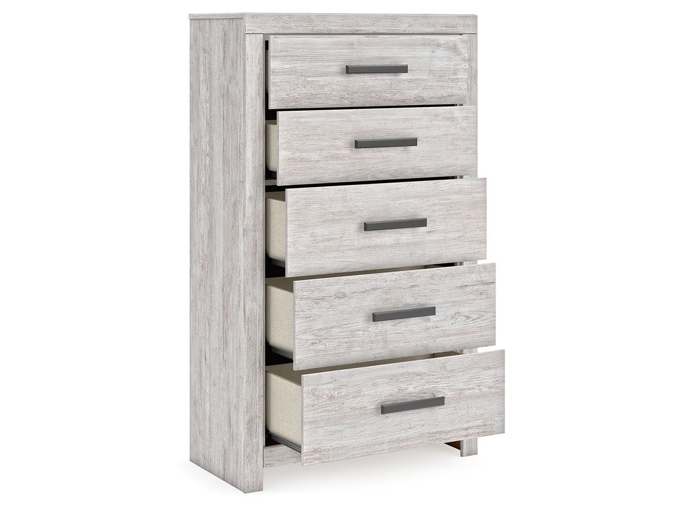 Cayboni - Five Drawer Chest - Whitewash