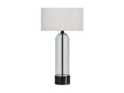 Kerrbrook - Glass Table Lamp - Clear / Black