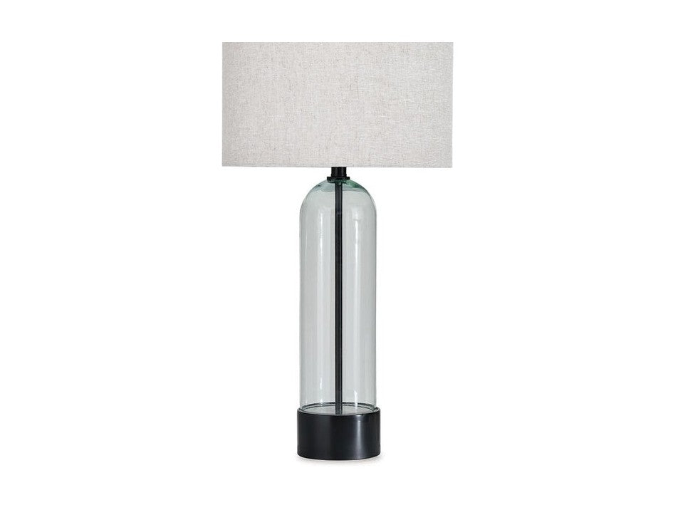 Kerrbrook - Glass Table Lamp - Clear / Black