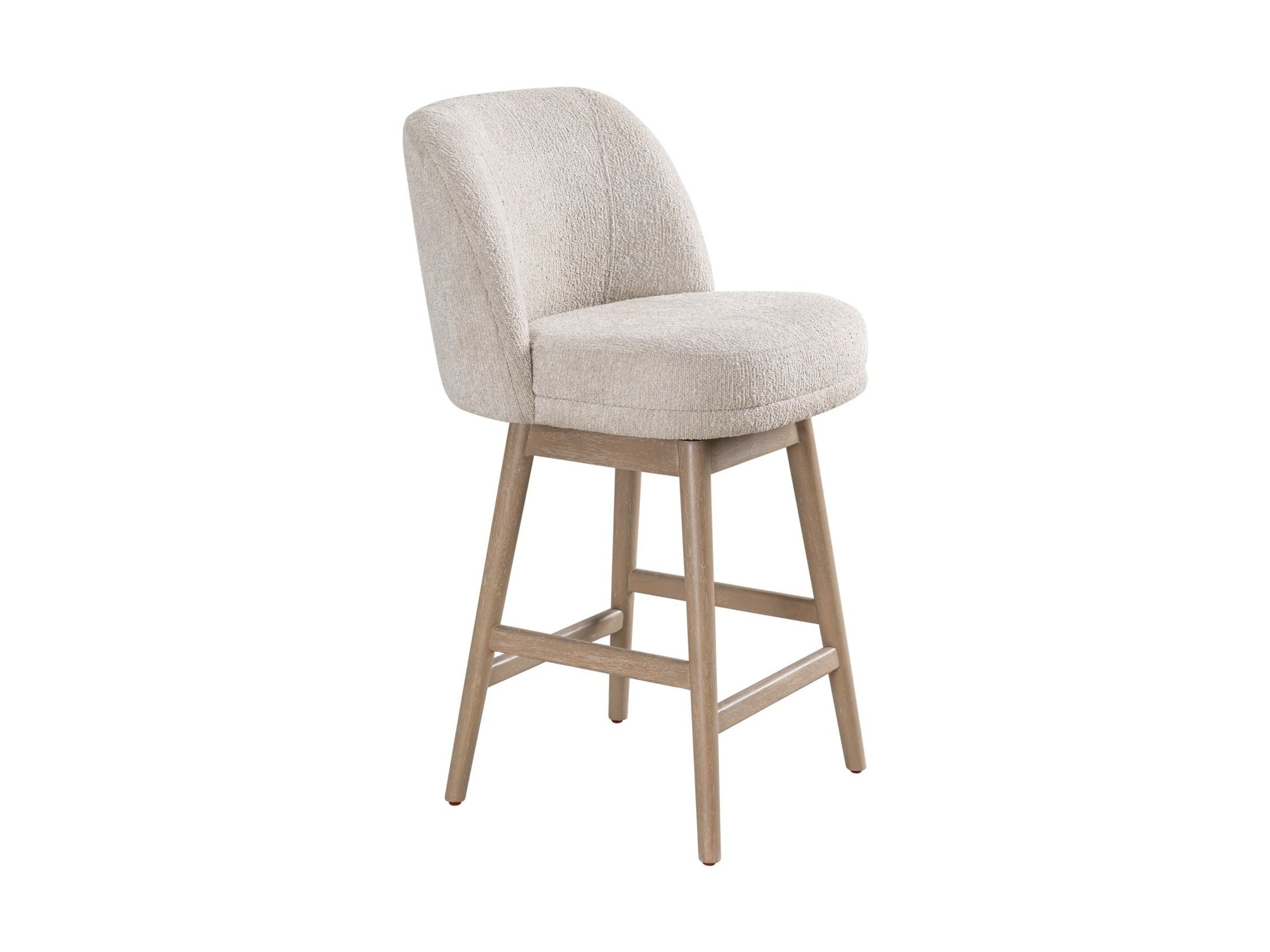 Sadie - Solid Wood Upholstered 26" Counter Height Swivel Barstool