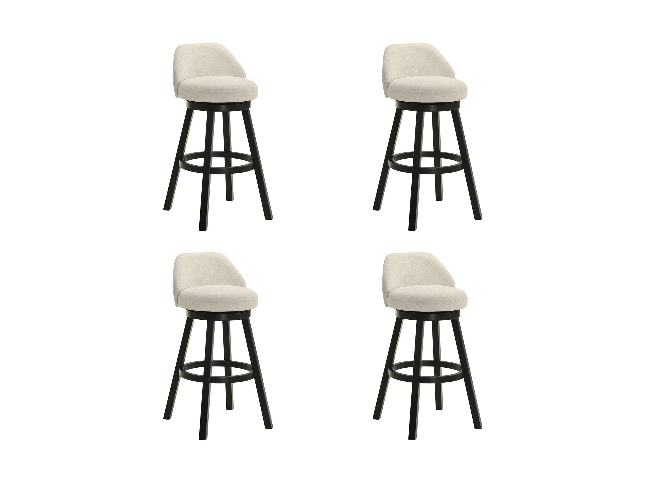 Erika - Modern Transitional Swivel Wood Bar Height Kitchen Bar Stool