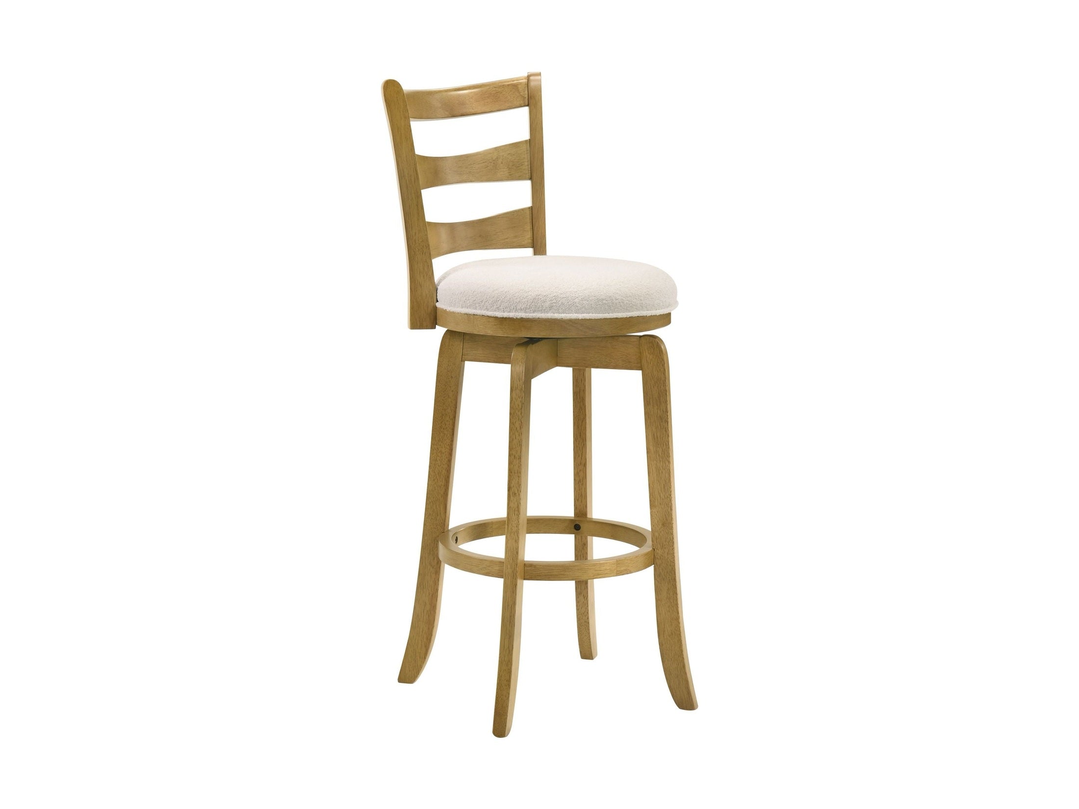 Melindra - Modern Farmhouse Swivel Wood Bar Height Kitchen Bar Stool
