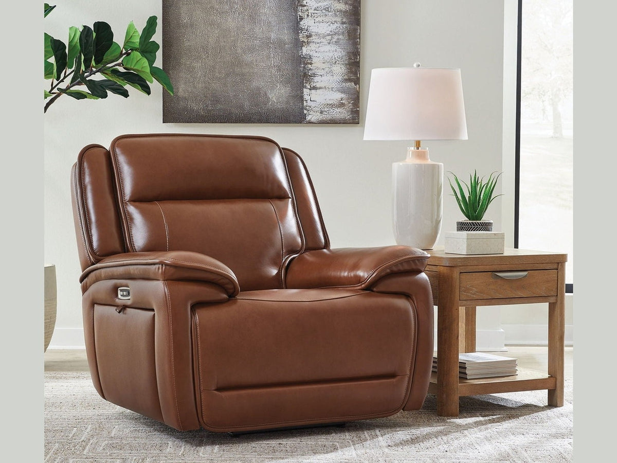 Healy Pier - Power Recliner / Adj Headrest - Chocolate