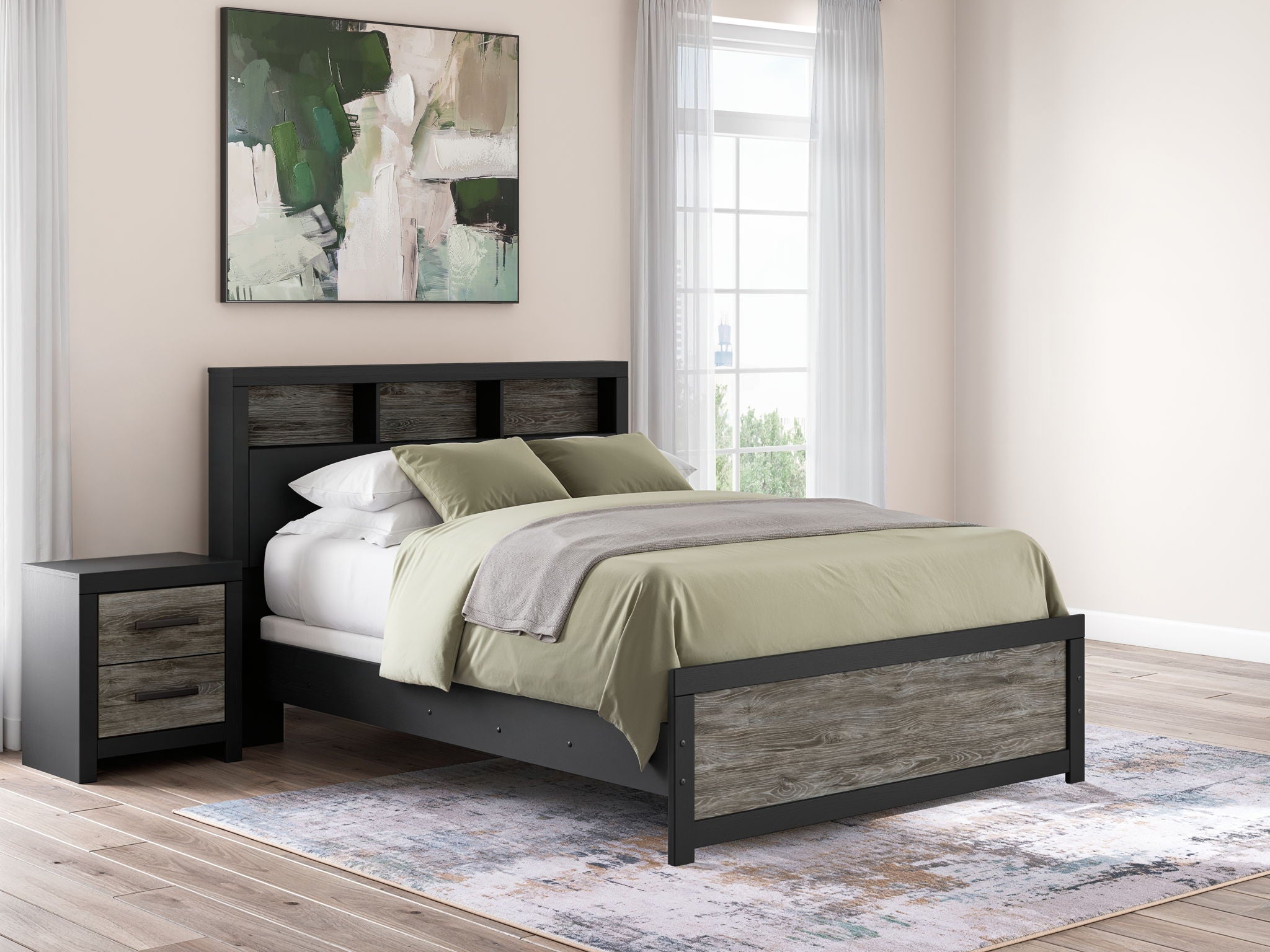 Jonnifer - Lighted Bookcase Panel Bed