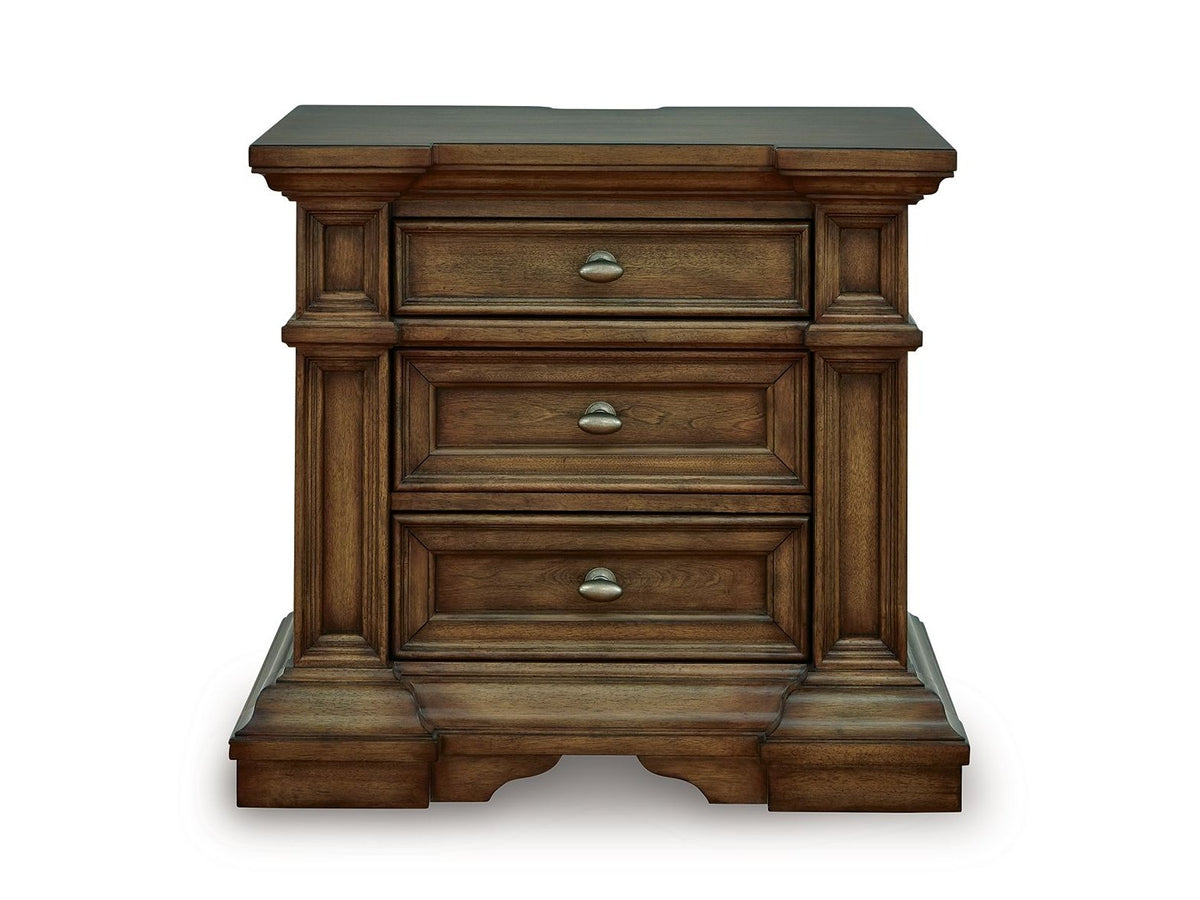 Frantanna - Three Drawer Night Stand - Brown