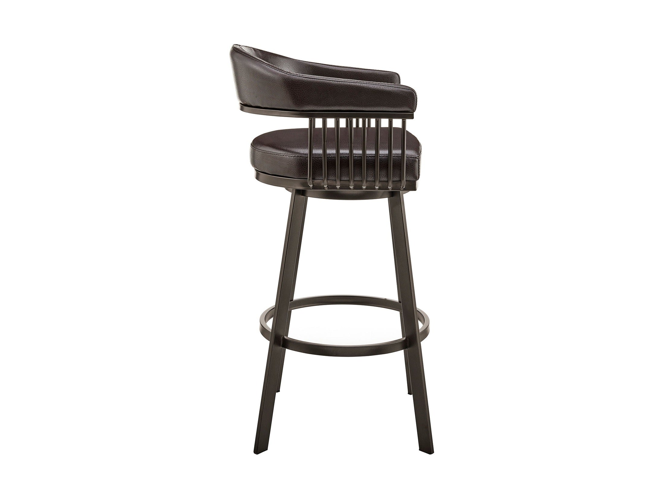 Bronson - Swivel Bar Stool - Java Brown Finish