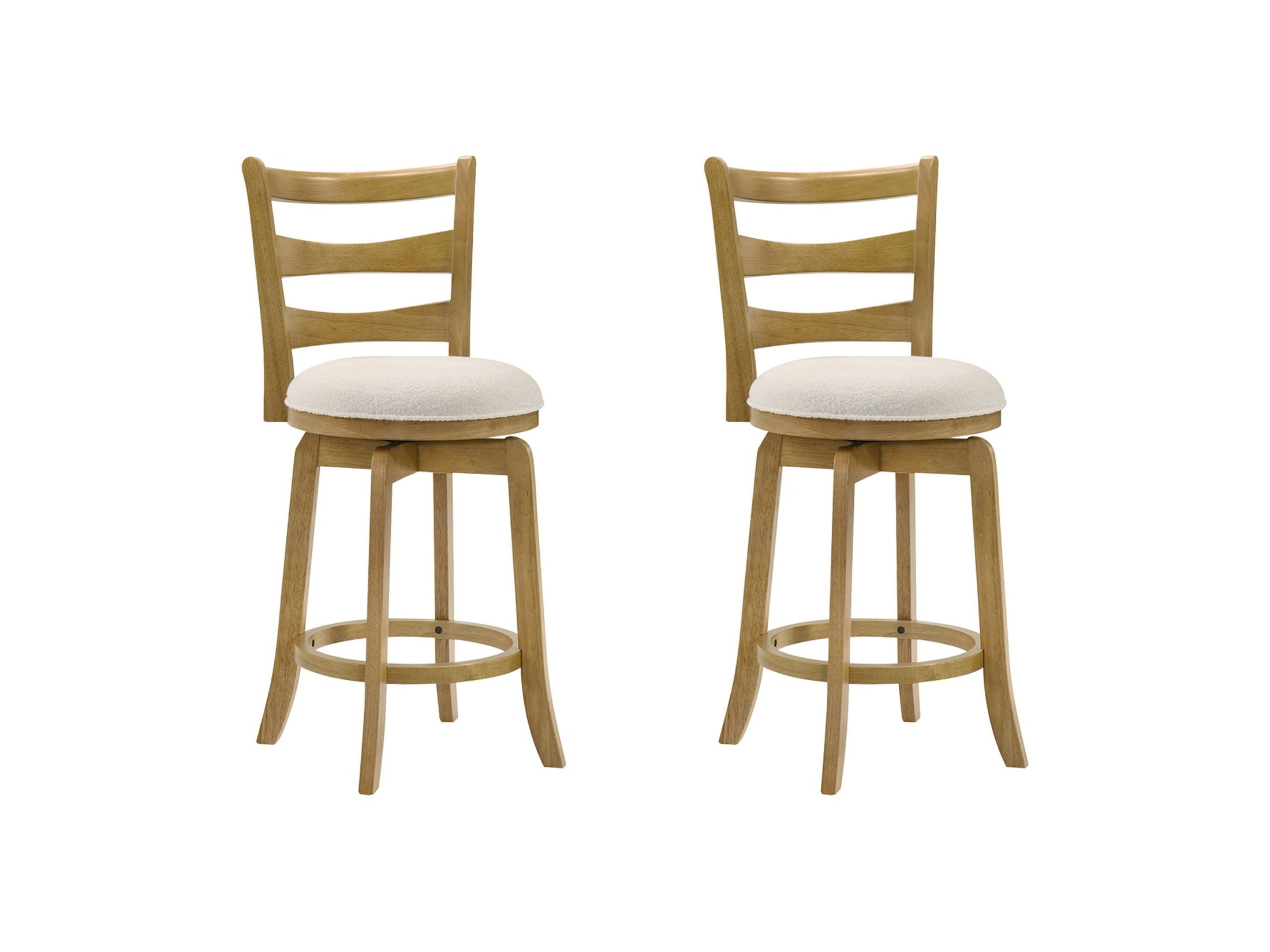 Melindra - Modern Farmhouse Swivel Wood Counter Height Kitchen Bar Stool