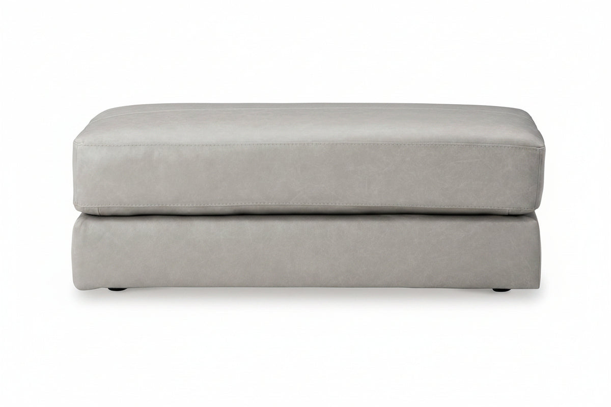 Gray ottoman on a white background