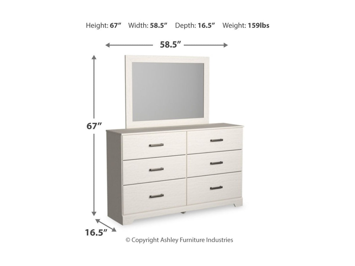 Stelsie - Dresser, Mirror - White