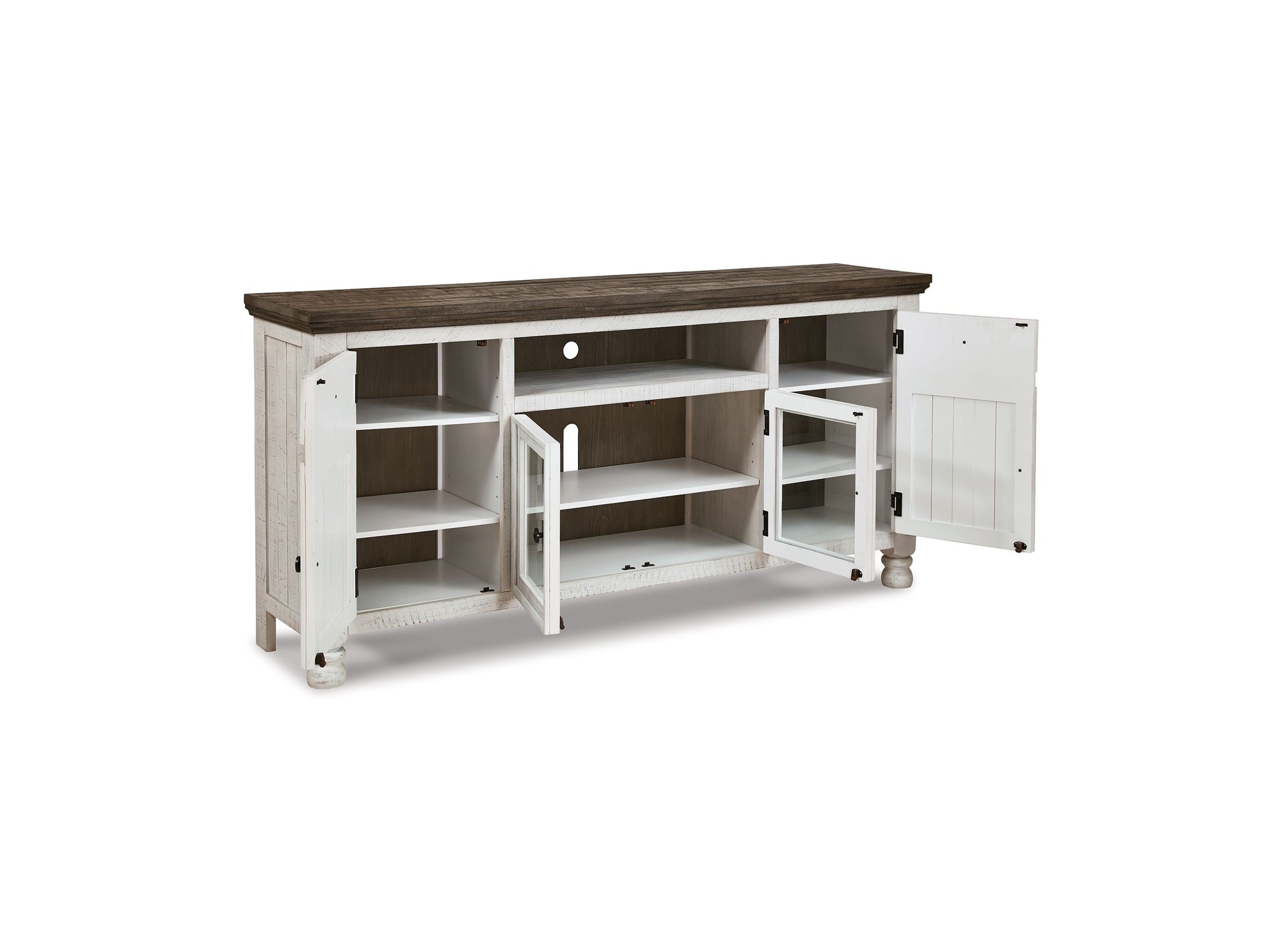 Havalance - Extra Large TV Stand - 4 Doors - Brown / Beige