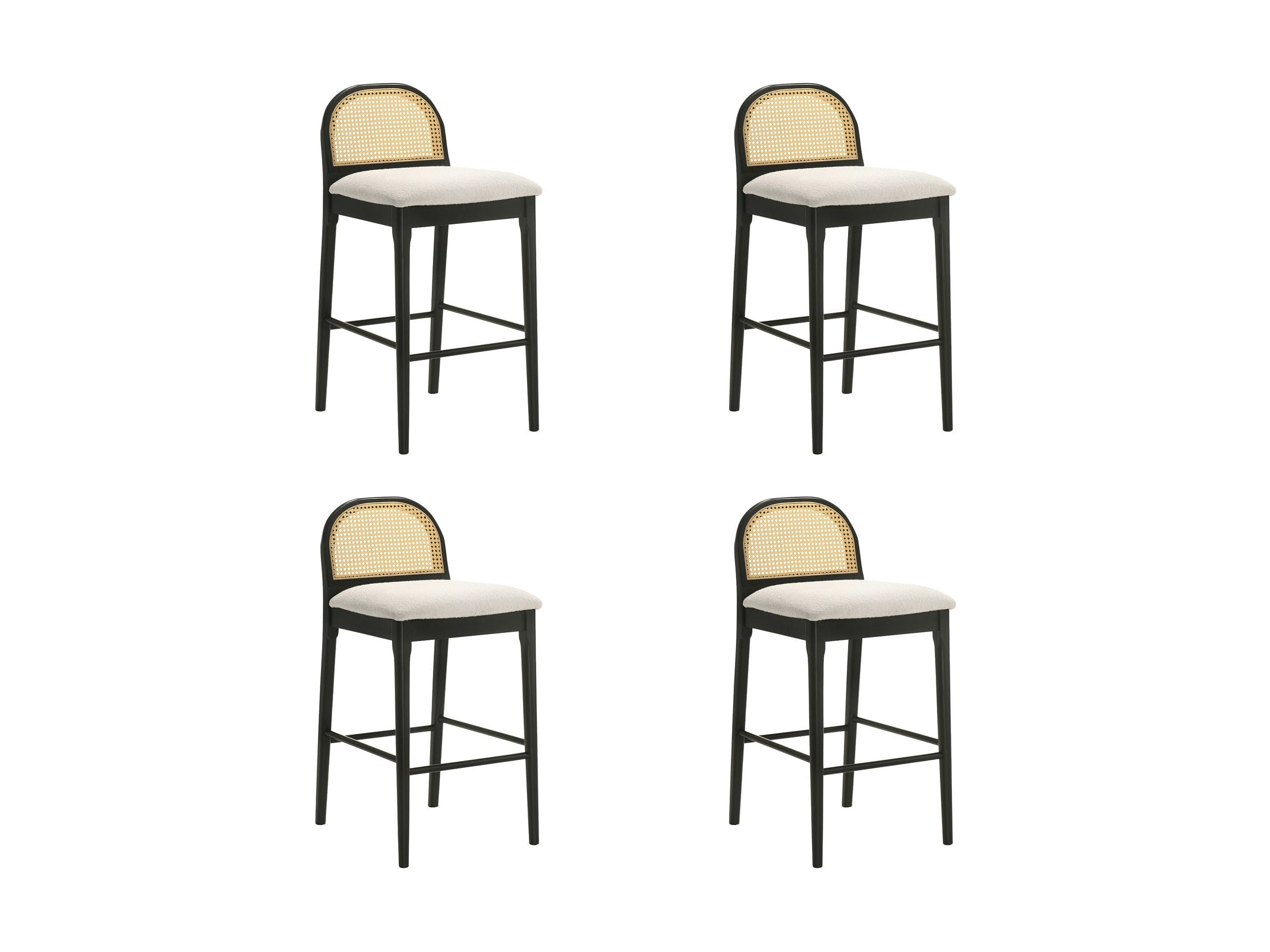 Lucio - Modern Farmhouse Wood Bar Height Kitchen Bar Stool