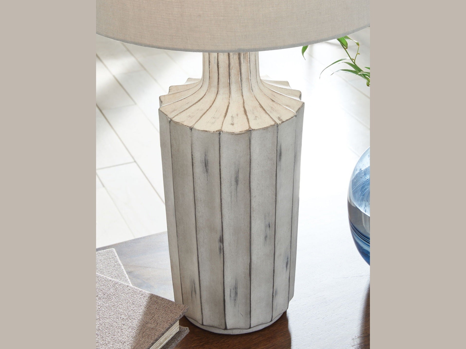 Imre - Poly Table Lamp - Distressed Brown