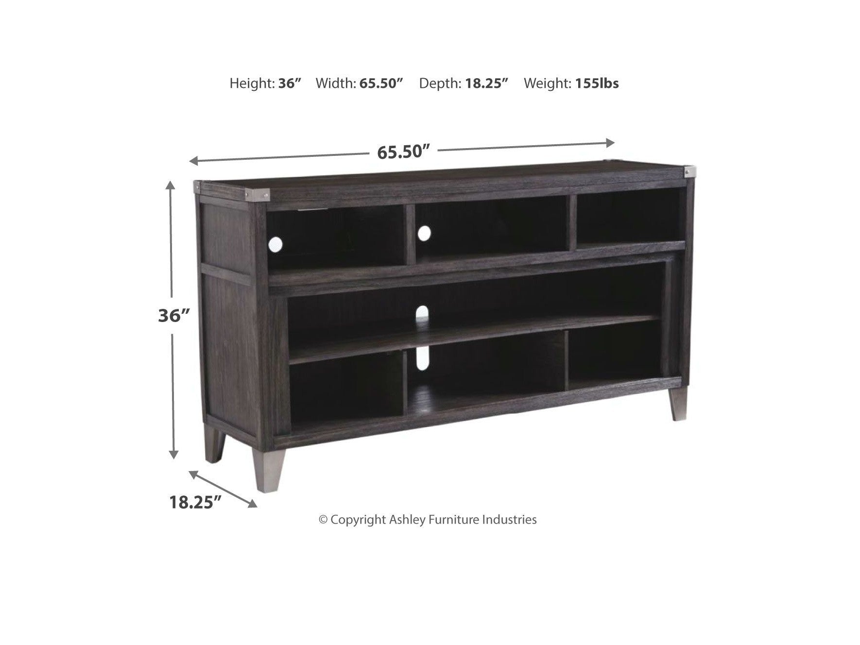 Todoe - LG TV Stand w/Fireplace Option - Gray