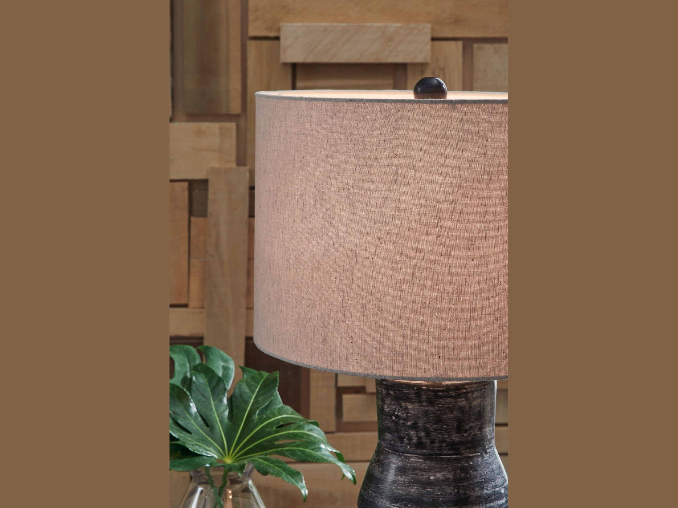Kerbert - Terracotta Table Lamp - Distressed Black