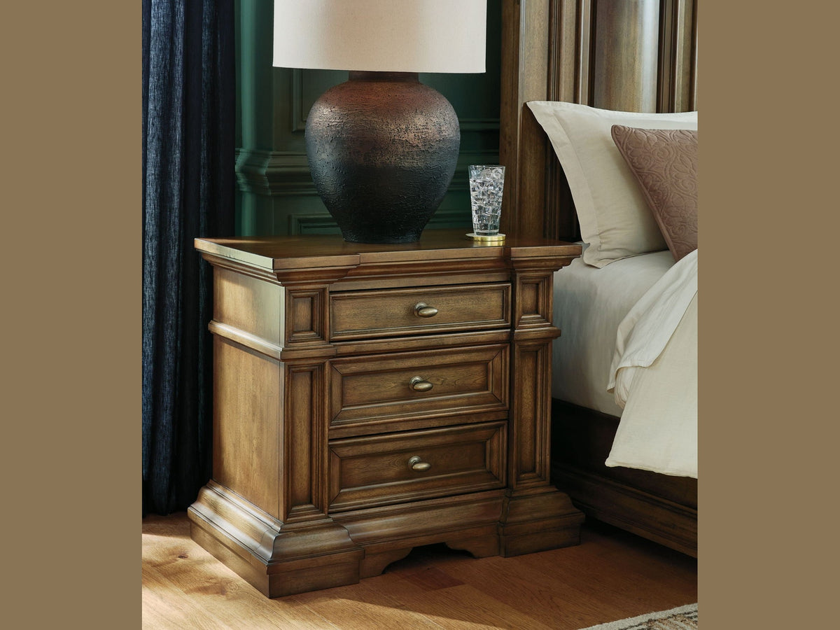 Frantanna - Three Drawer Night Stand - Brown