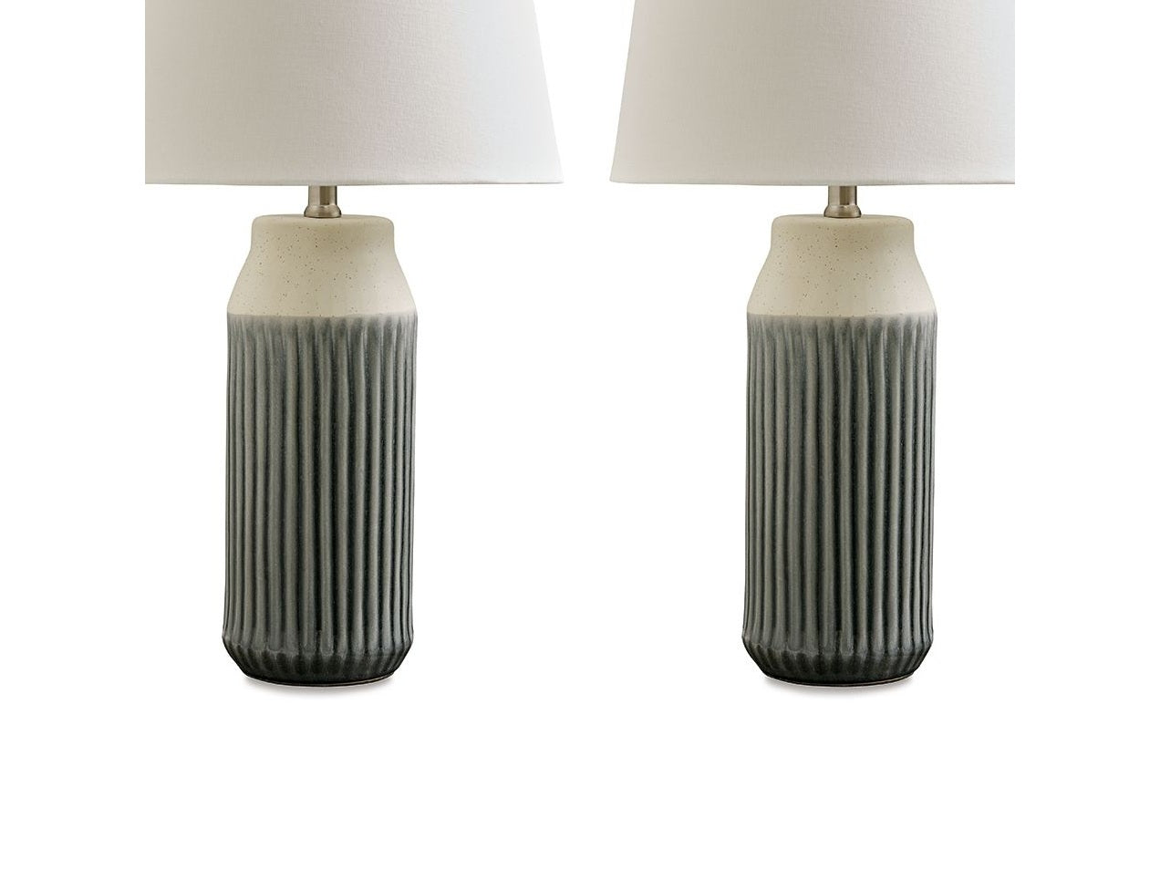 Afener - Ceramic Table Lamp (Set of 2) - Blue / Beige