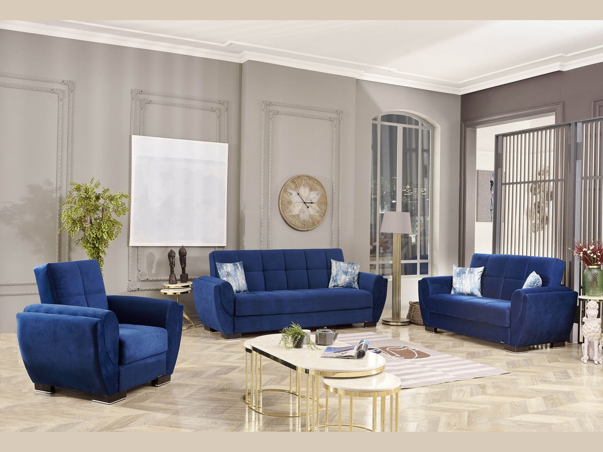 Ottomanson Armada Air - Upholstered Convertible Loveseat With Storage - Microfiber