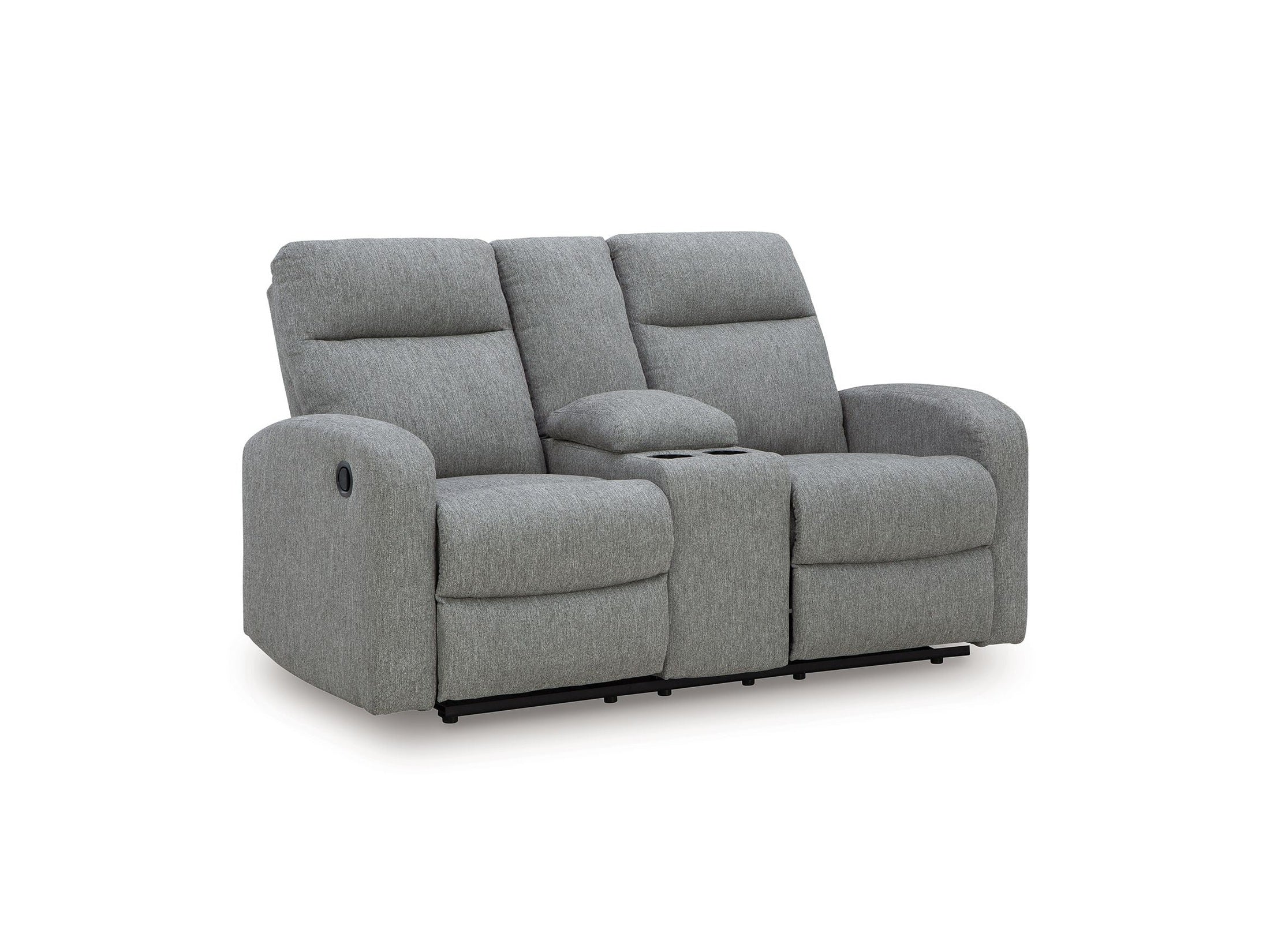 Gauntlet - Double Recline Loveseat With Console - Sterling