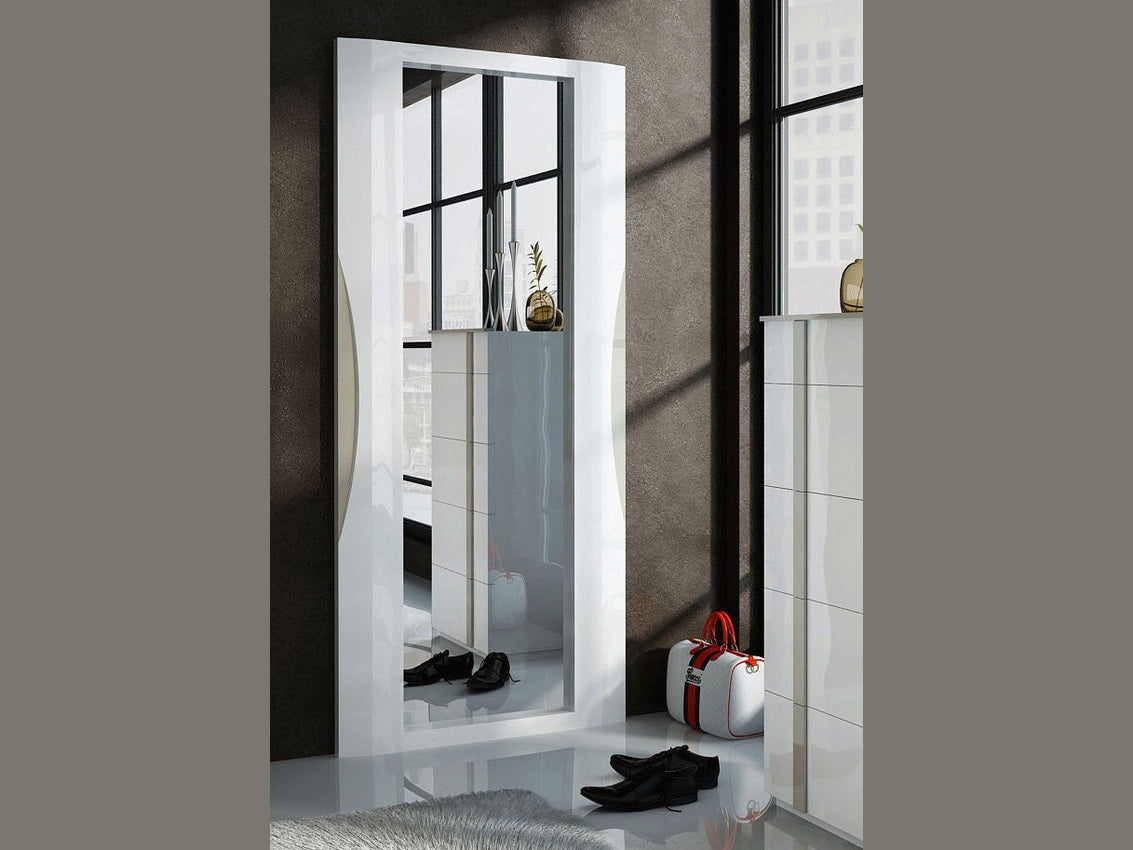 Granada - Floor Mirror - White