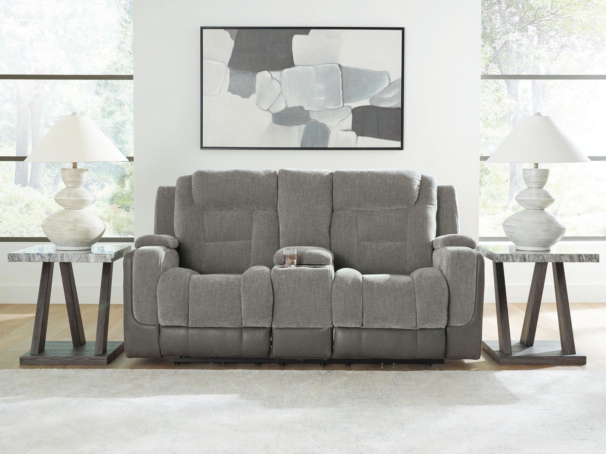 Ultimax - Power Reclining Loveseat With Console / Adjustable Headrest