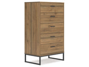 Deanlow - Five Drawer Chest - Honey