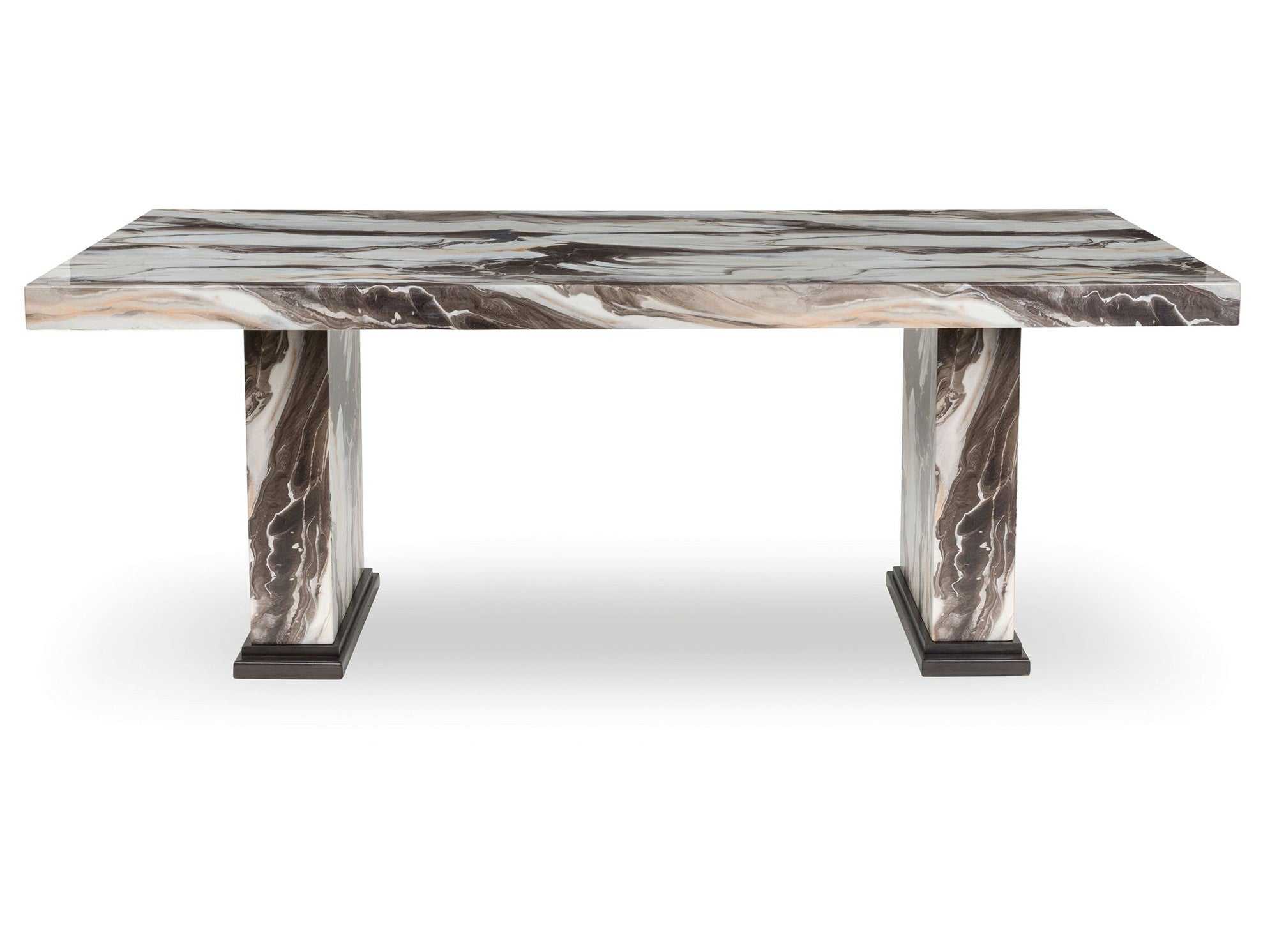 Jazmore - Dining Table - Dark Brown / Beige