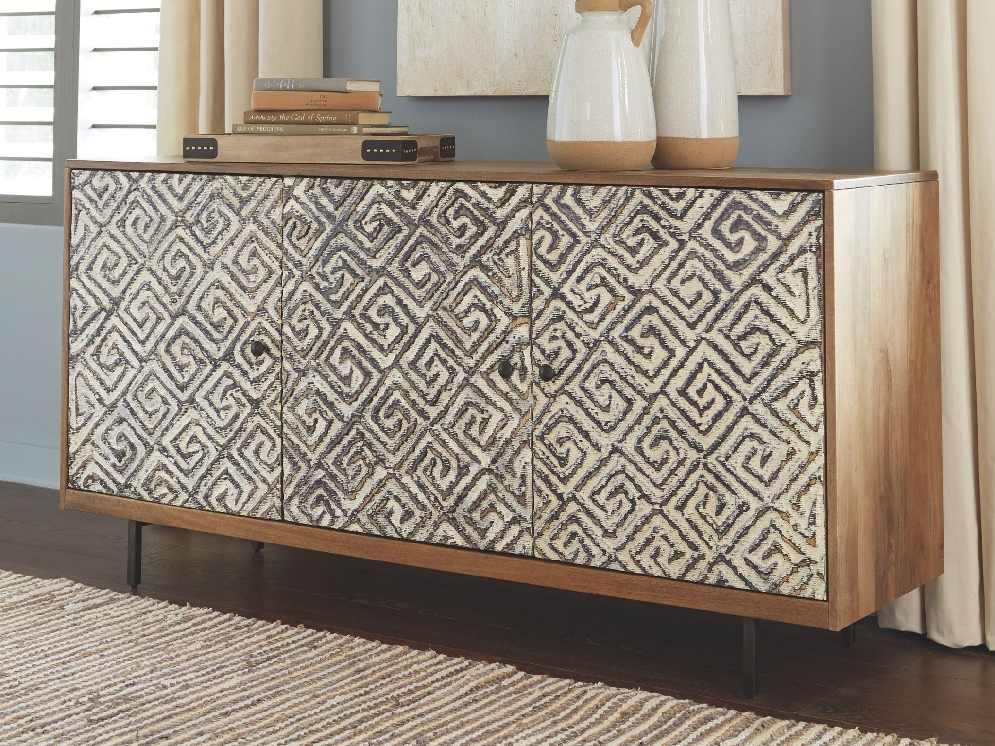 Kerrings - Accent Cabinet - Brown / Black / White