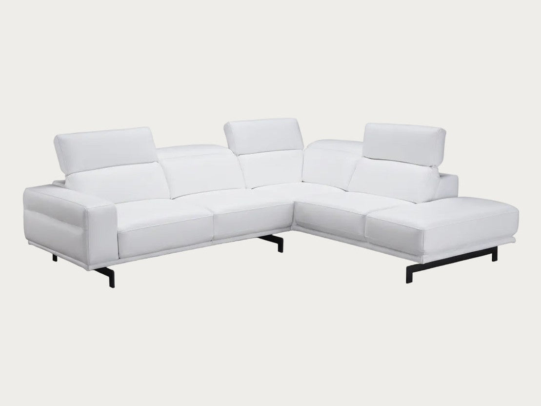 Davenport Leather Sectional, Snow White