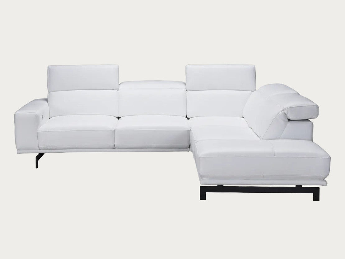 Davenport Leather Sectional, Snow White