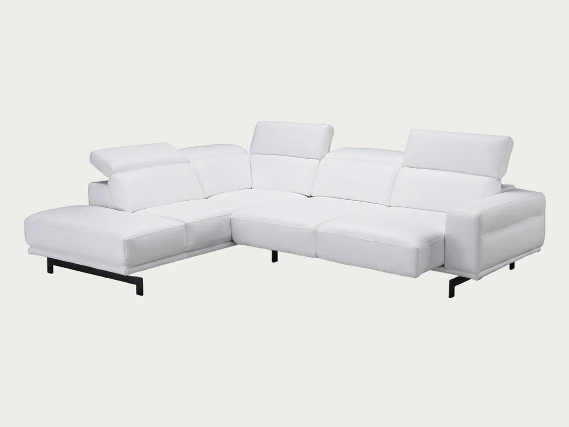 Davenport Leather Sectional, Snow White
