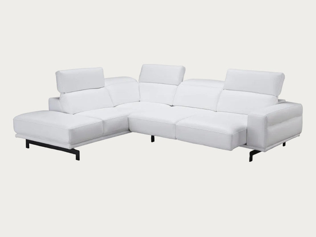 Davenport Leather Sectional, Snow White
