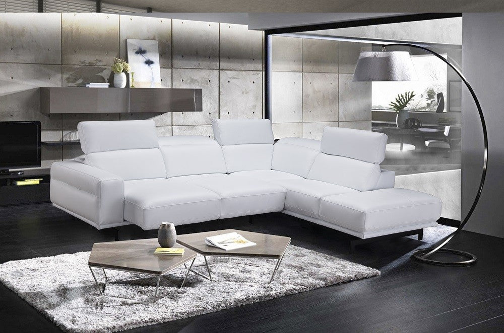 Davenport Leather Sectional, Snow White