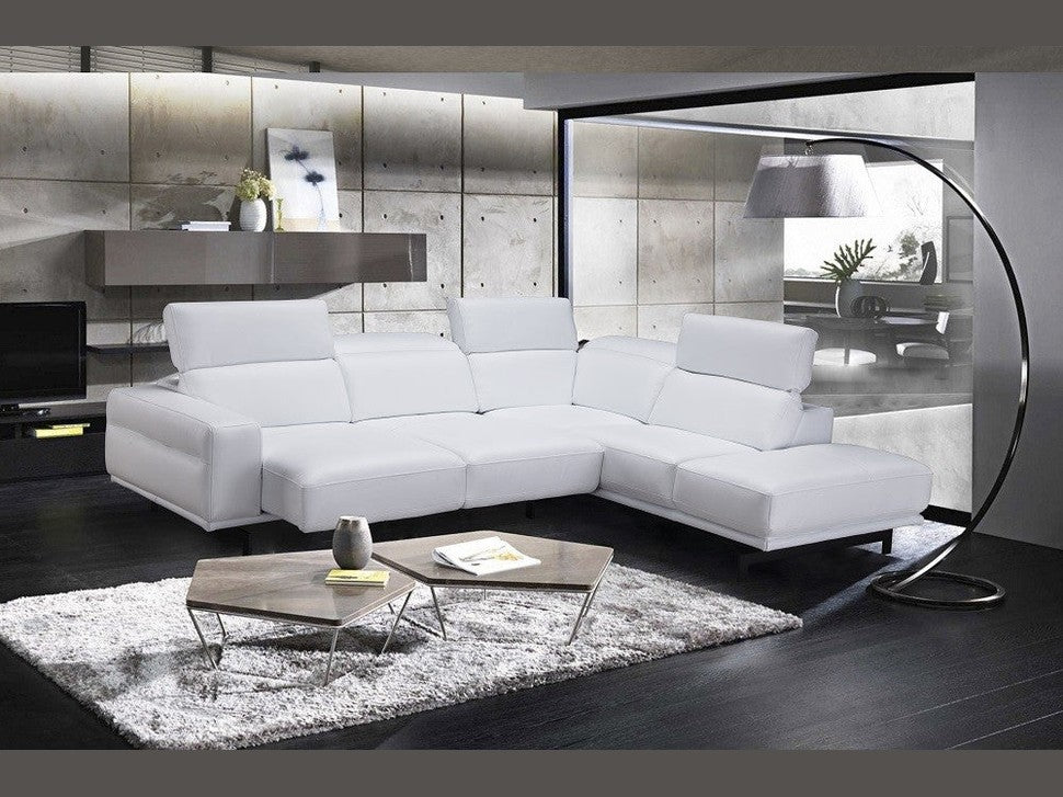 Davenport Leather Sectional, Snow White