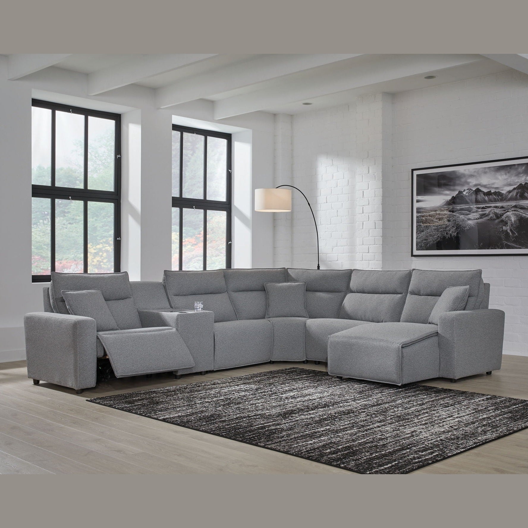 Modmax II - Reclining Sectional - Salt And Pepper