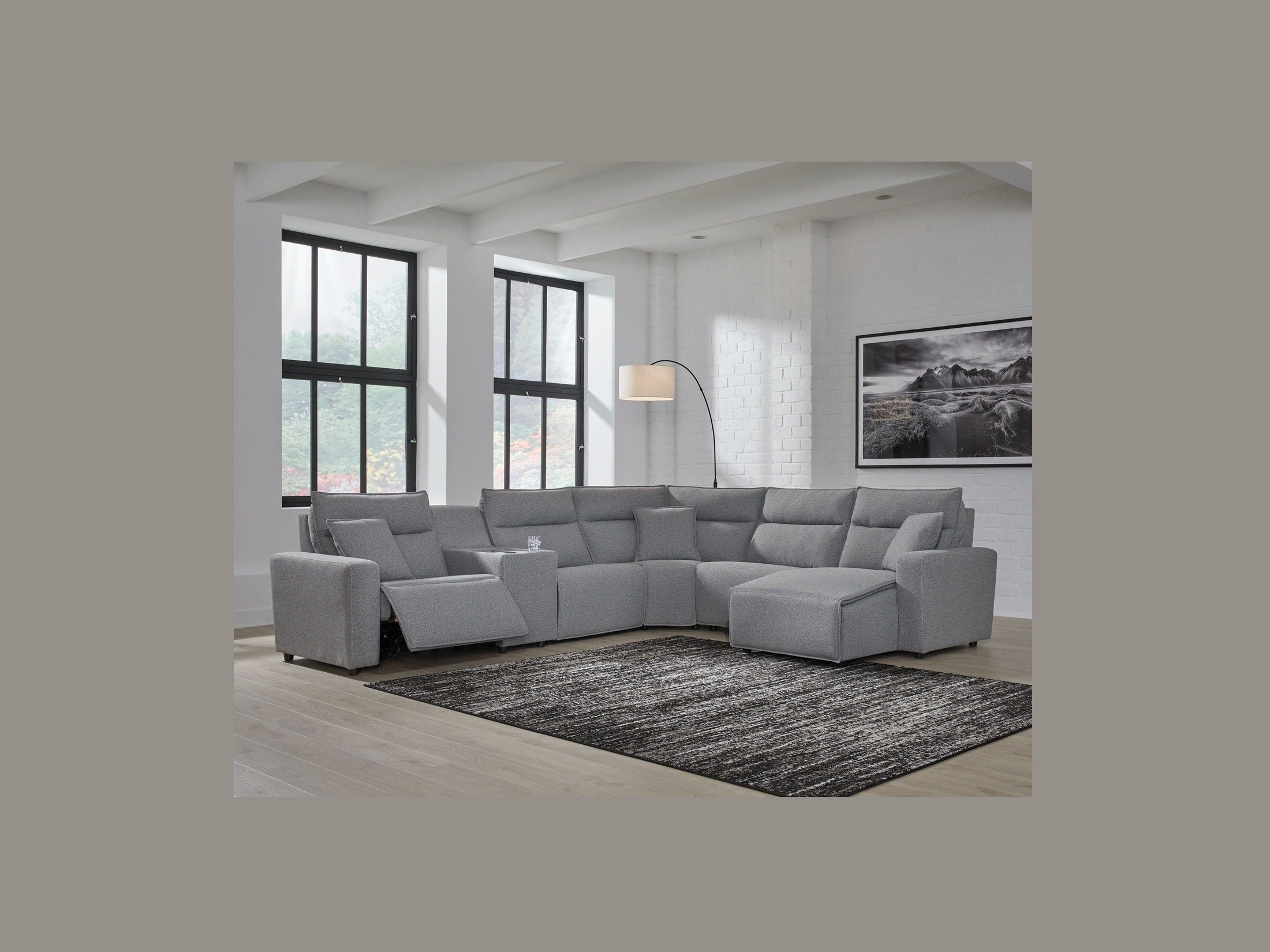 Modmax II - Reclining Sectional - Salt And Pepper